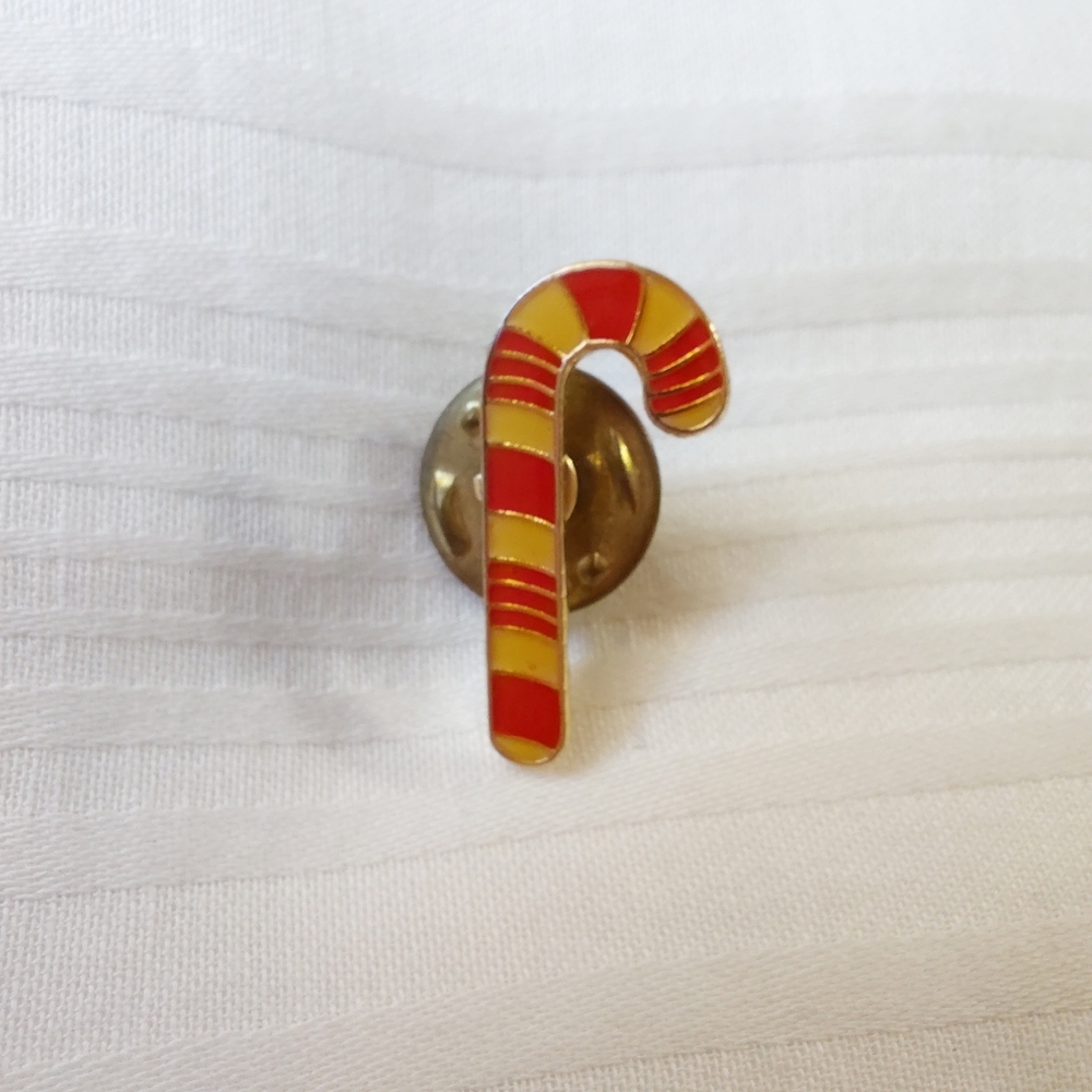 Vintage Christmas Candy Cane Brooch Small